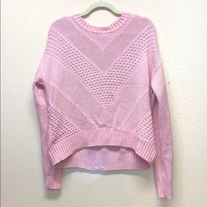 Divided Pink Textured Sweater Sz S